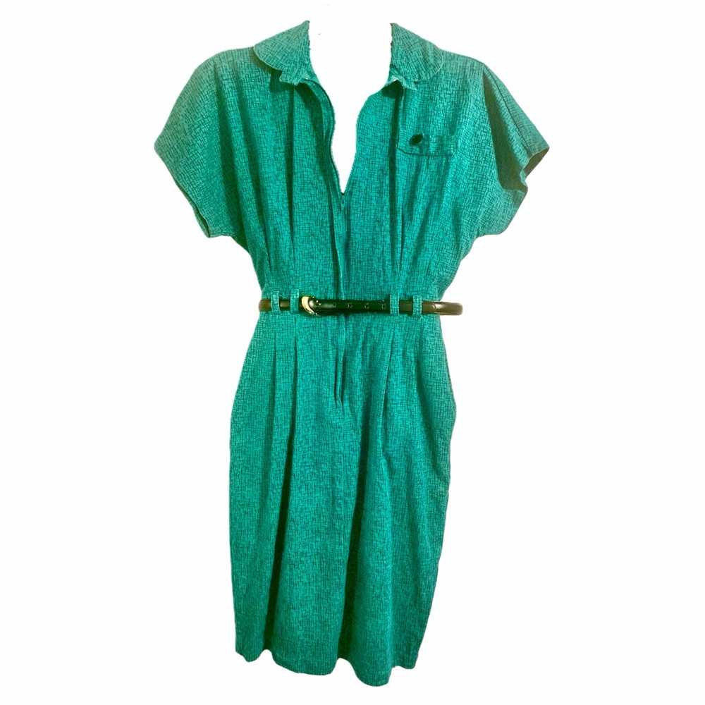 80’s vintage zip-up dress, size 4